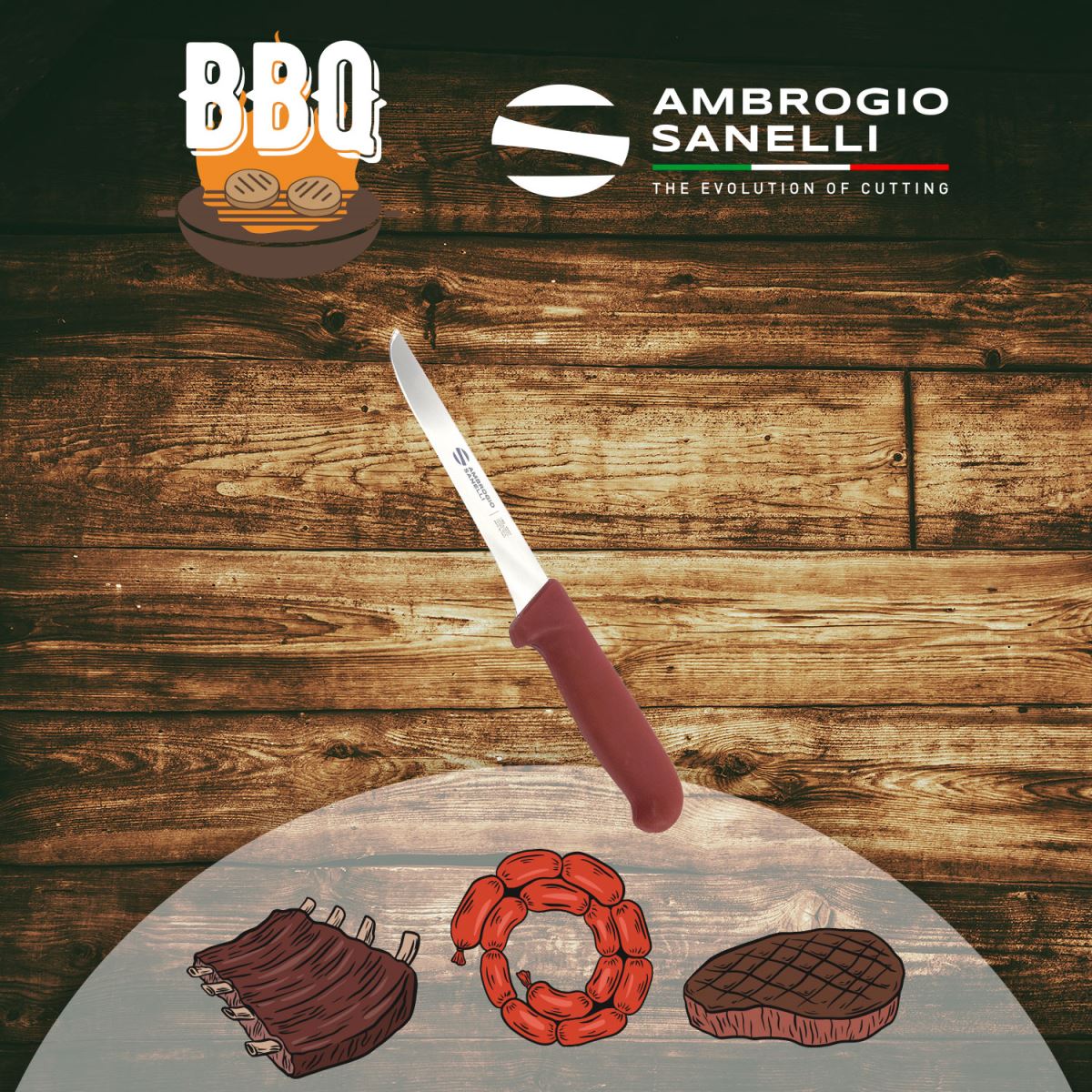 coltello disosso per carne ambrogio sanelli