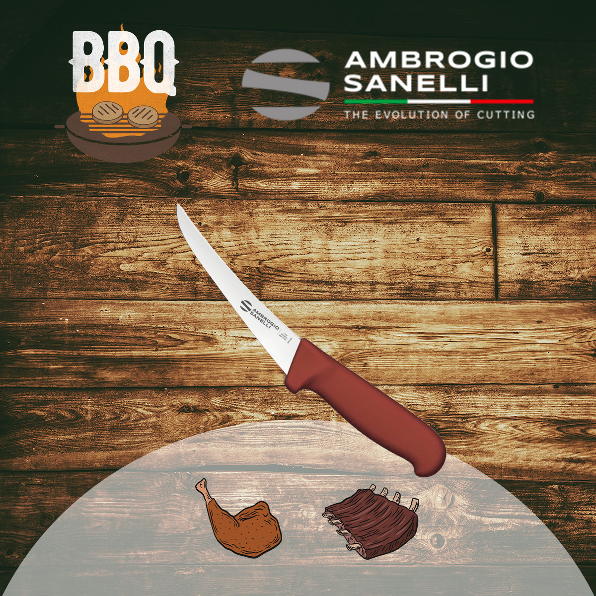 coltello disosso per carne ambrogio sanelli