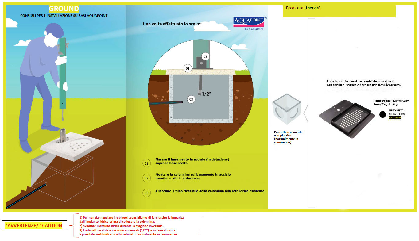 come installare le colonnine aquapoint ground