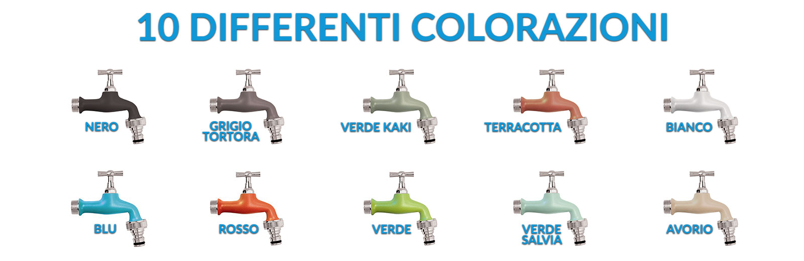 COLORAZIONI rubinetti da giardino aquapoint colortap