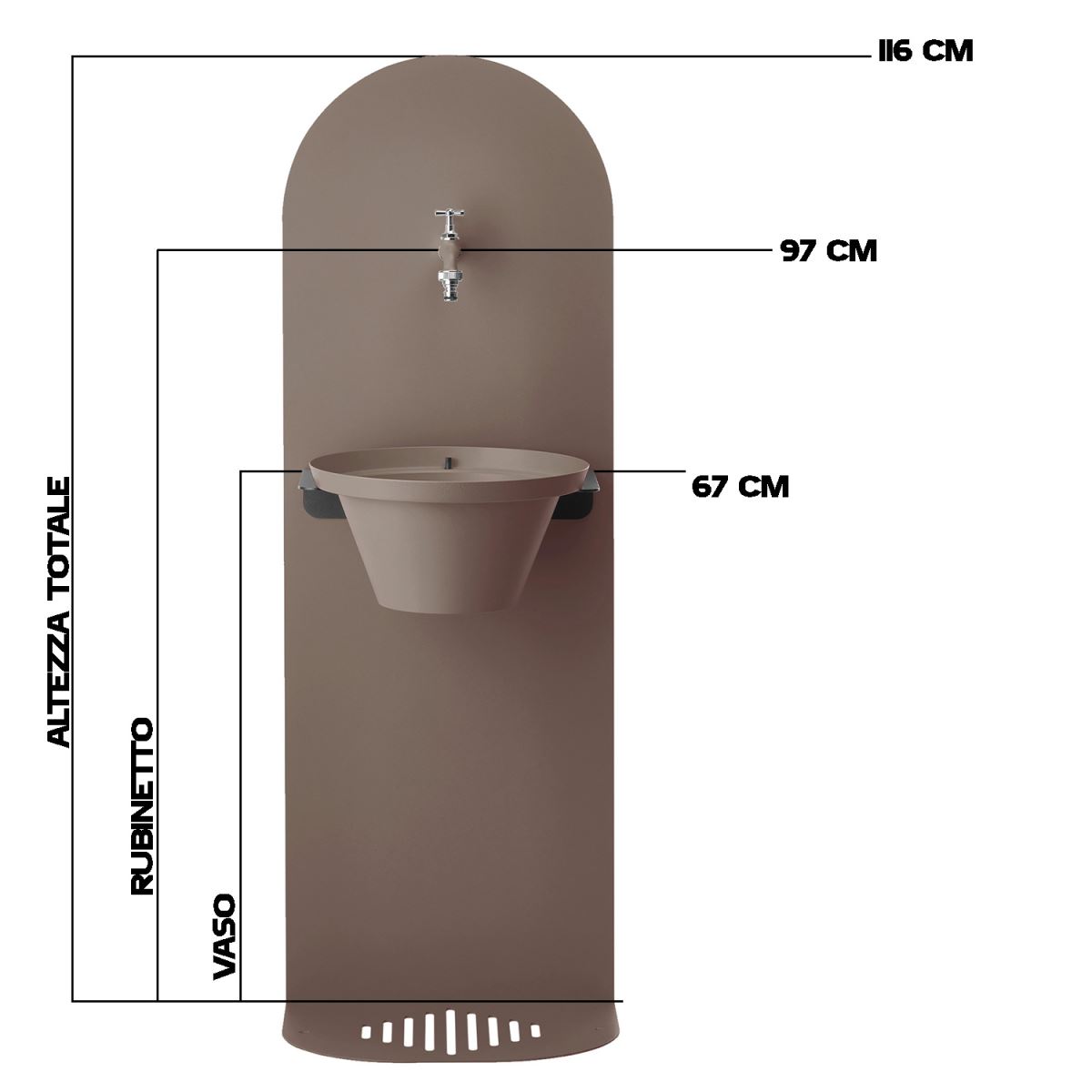 dimensioni colonnina acquapoint