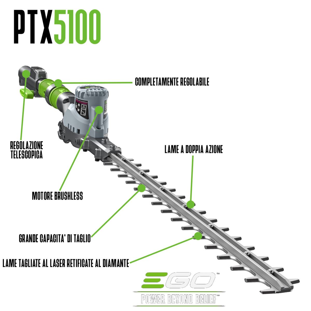 accessorio TAGLIASIEPI per multitool a batteria professionale ppx1000 egopower