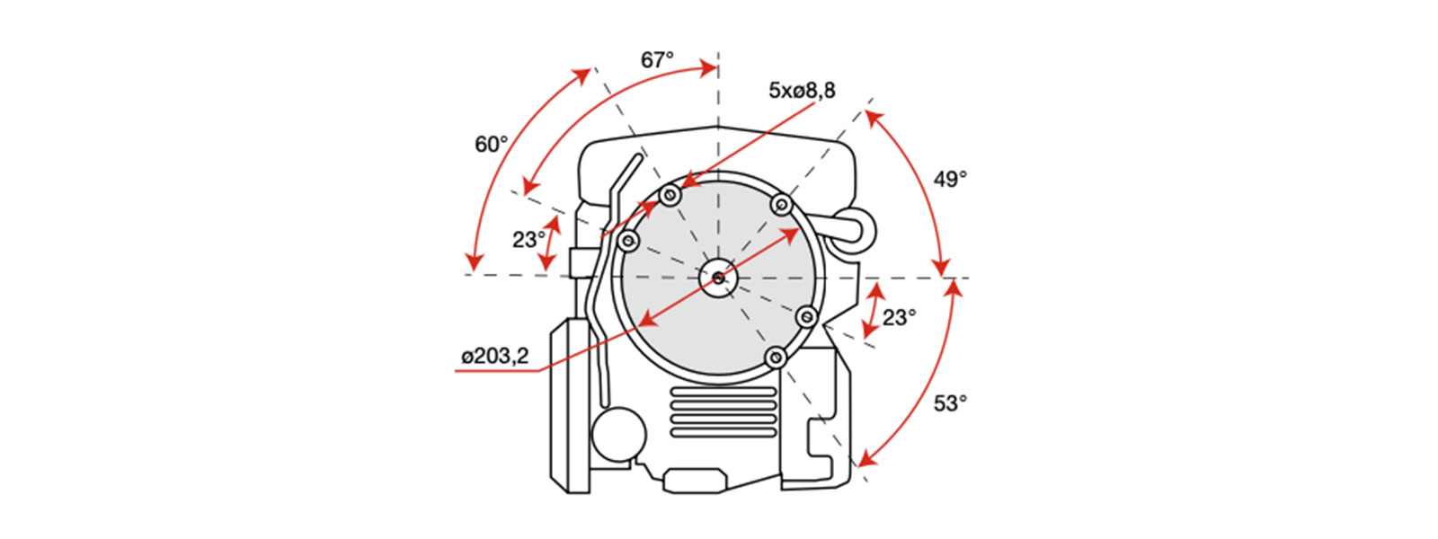 dimensione motore rasaerba emak k605