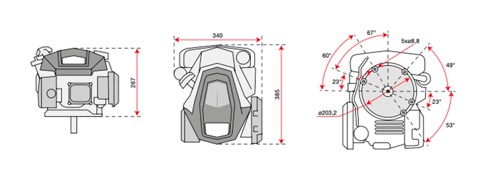 dimensione motore Emak k655hf