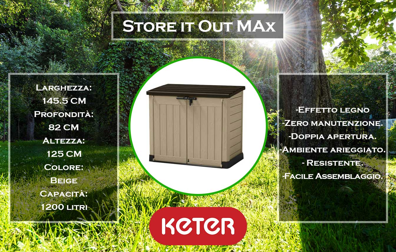 caratteristiche e dimensioni box store it out max di keter