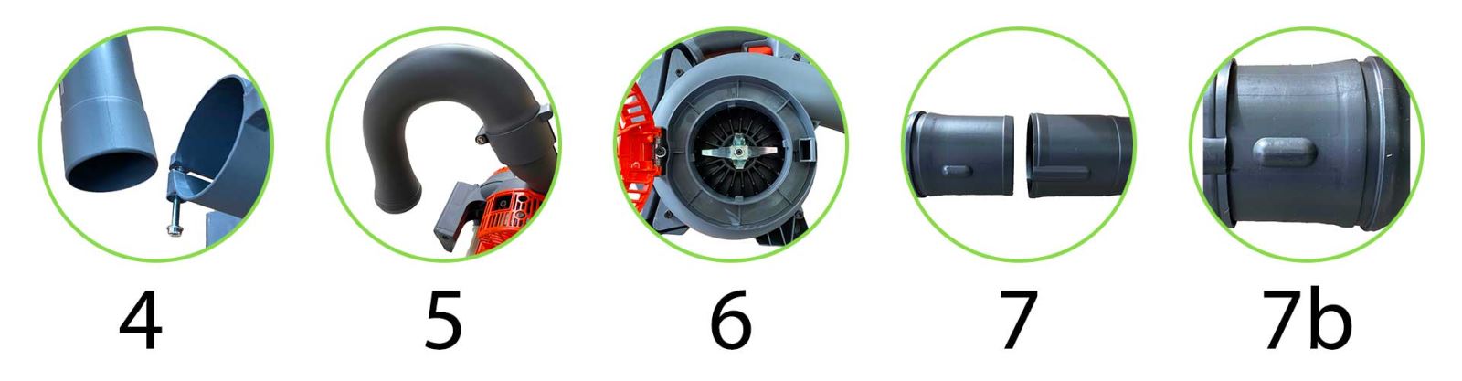 prima fase di montaggio  soffiatore aspiratore oleomac bv250