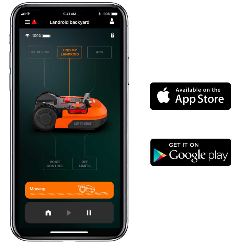 applicazione Landroid di worx  per smartphone android e Apple