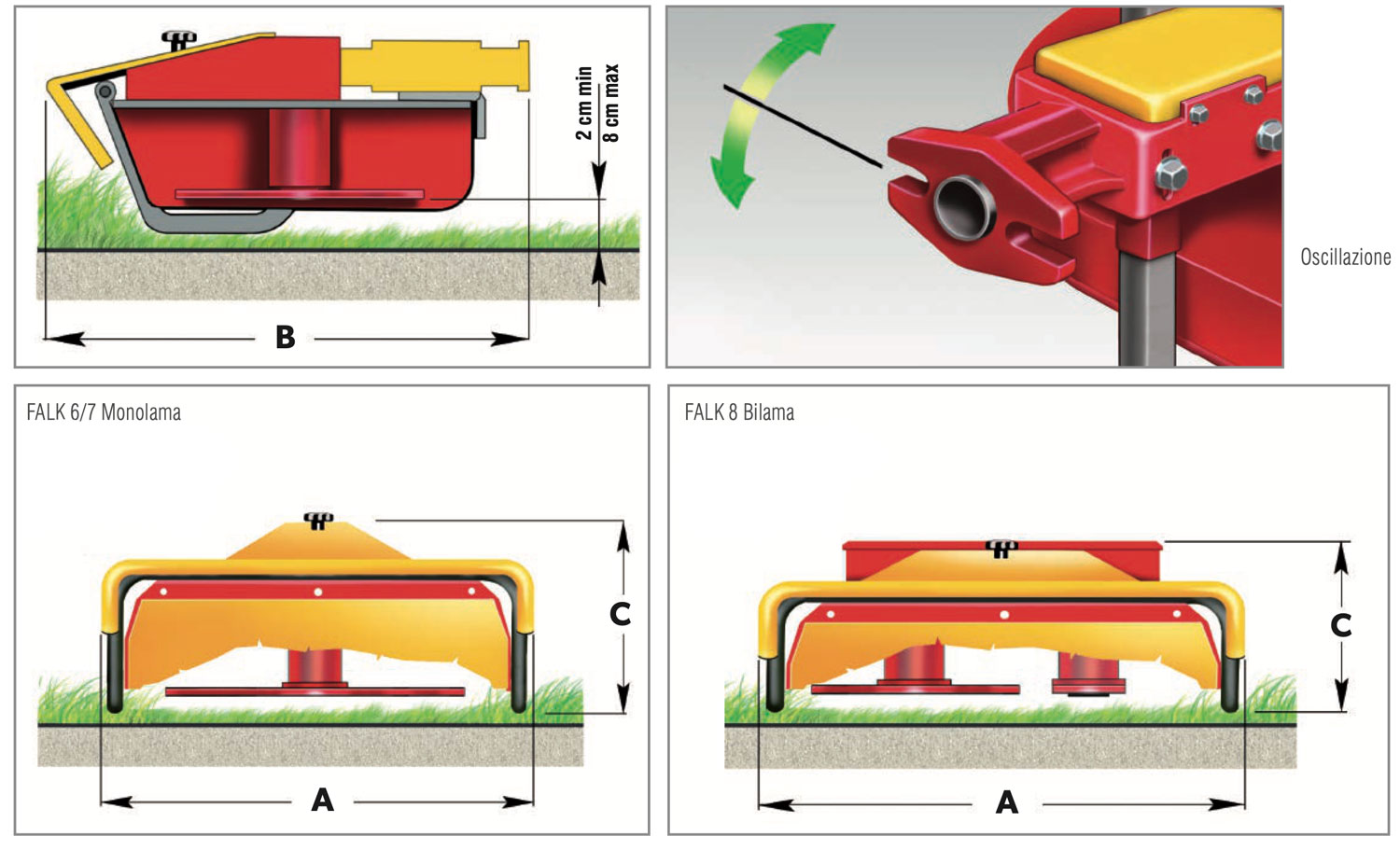 scheda tecnica distruggi erba zanon falk6 - falk7 - falk8