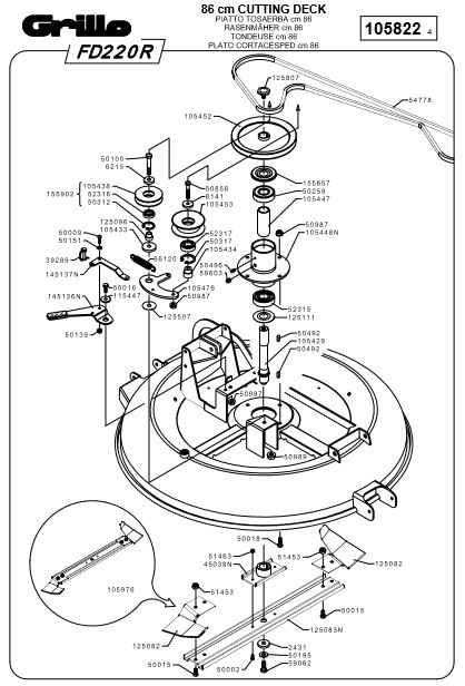 Cinghia Frizione Piatto per GRILLO FD-280 e FD-220