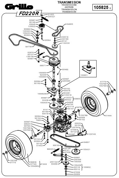 Cinghia Trasmissione?per Modelli Frizione Elettromagnetica GRILLO FD-280, FD-220