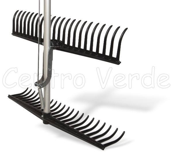 Rastrello Spider Green Double Rake con Manico in Alluminio e guanti OMAGGIO