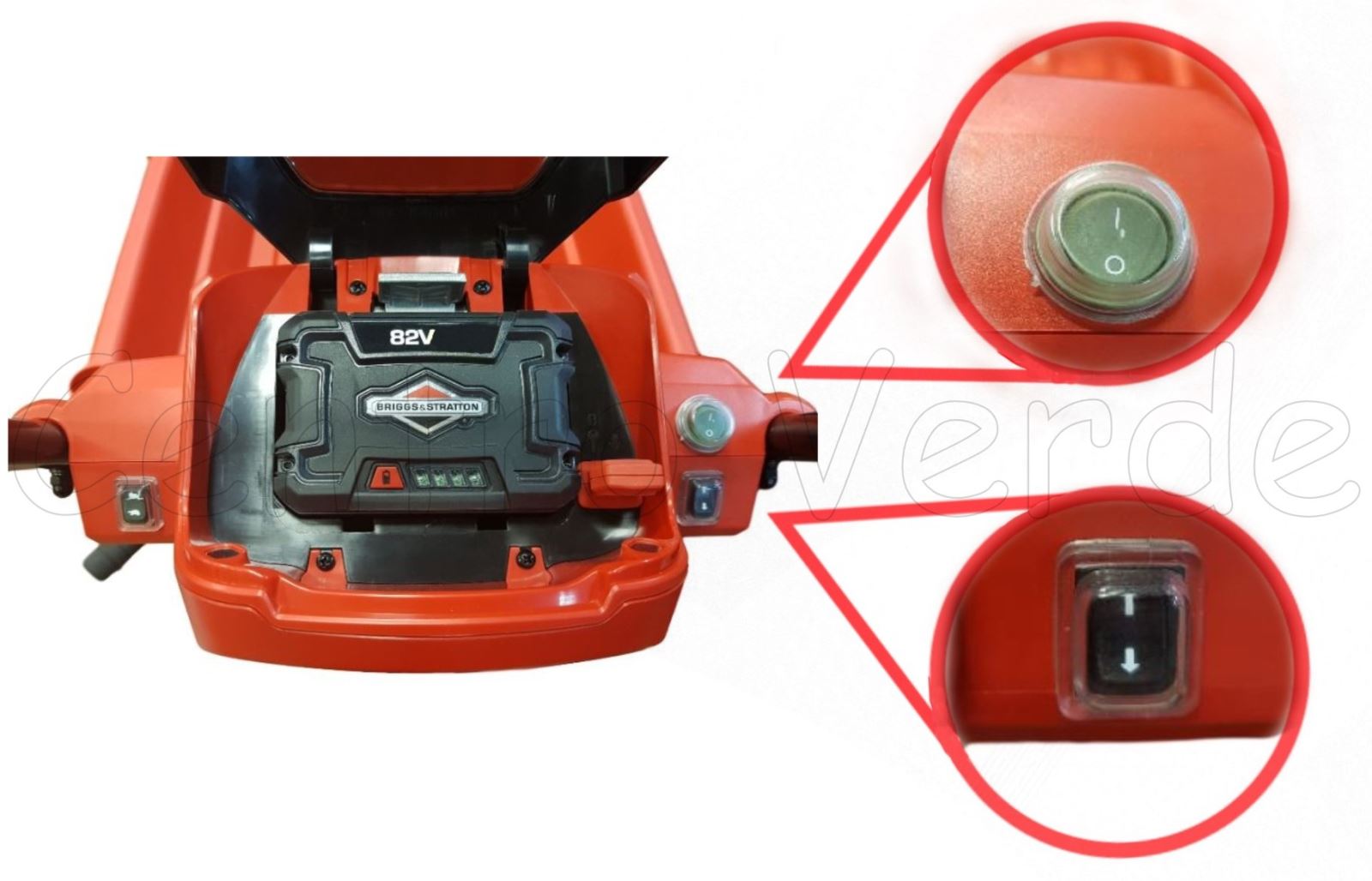 Carriola a batteria 82 V Snapper da 100 Kg con Batteria e Carica ESCLUSI