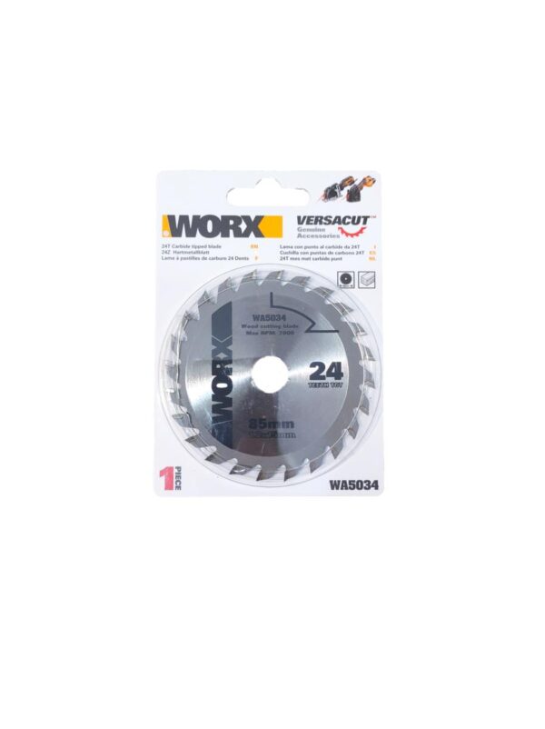 Disco con punto al carbide 24T WA5034 per sega circolare VersaCut di Worx