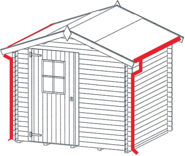 Kit Grondaia D 301/349cm per casetta da giardino - immagine 3