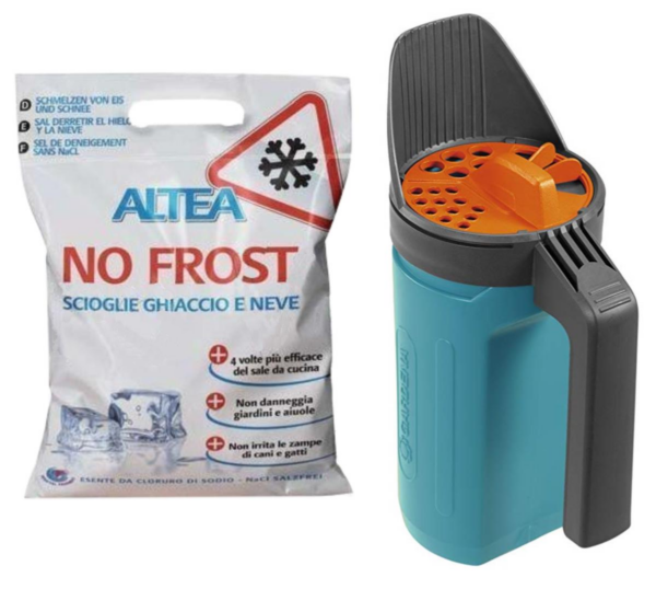 Kit sale antighiaccio No Frost ALTEA da 5 Kg?+?Spargisale?S1?Gardena