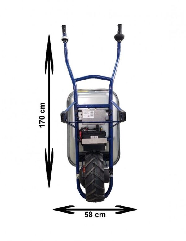 Carriola a batteria modello Extra Power con vasca zincata da 100 lt. - immagine 7